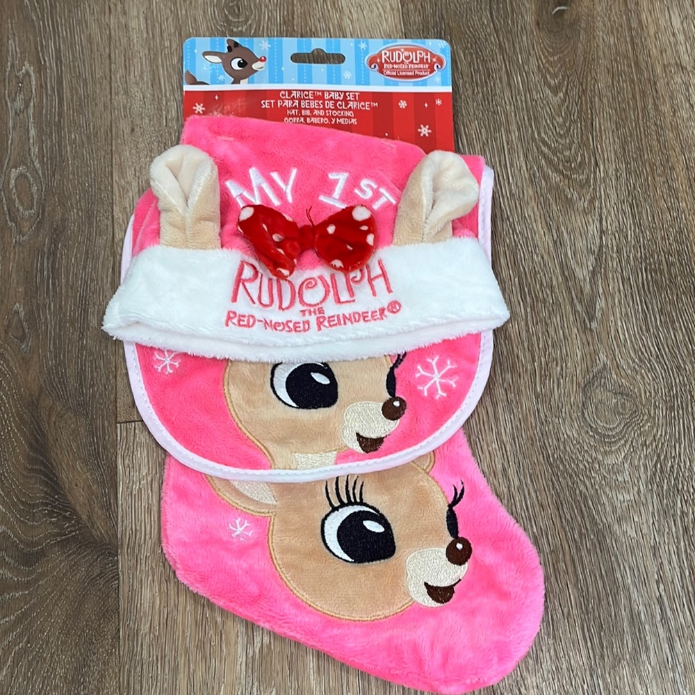 Pink Rudolph Christmas & Stocking Kit
